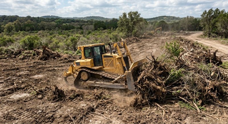 Bulldozer Clearing in Cumming, GA